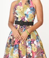 Load image into Gallery viewer, Tropical Botanical Print Tarrytown Hostess Dress
