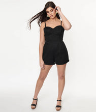 Load image into Gallery viewer, Black Ossining Romper