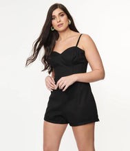 Load image into Gallery viewer, Black Ossining Romper