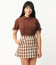 Load image into Gallery viewer, Brown Colvin Blouse