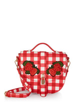 Load image into Gallery viewer, Lydia Gingham Strawberry Purse
