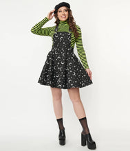 Load image into Gallery viewer, Black and White Moon Print Brionne Pinafore Skirt