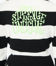 Load image into Gallery viewer, "Strange & Unusual" Beetlejuice Cardigan