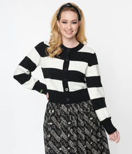 Load image into Gallery viewer, "Strange & Unusual" Beetlejuice Cardigan