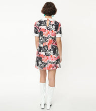 Load image into Gallery viewer, Black and Pink Harley Quinn Comic Print Mini Dress