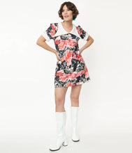Load image into Gallery viewer, Black and Pink Harley Quinn Comic Print Mini Dress