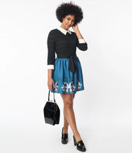 Load image into Gallery viewer, Corpse Bride Emily Border Flare Skirt