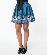 Load image into Gallery viewer, Corpse Bride Emily Border Flare Skirt