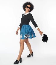 Load image into Gallery viewer, Corpse Bride Emily Border Flare Skirt