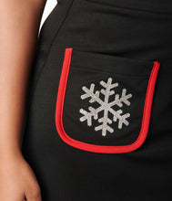 Load image into Gallery viewer, Black and Snowflake Say It Loud Mini Skirt
