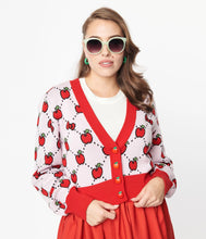 Load image into Gallery viewer, Hello Kitty Pink & Red Apple Cardigan
