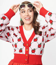 Load image into Gallery viewer, Hello Kitty Pink & Red Apple Cardigan