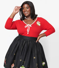 Load image into Gallery viewer, Red and White Ornament Dandy Cardigan