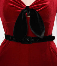 Load image into Gallery viewer, Burgundy Velvet Cropped Jumpsuit, Small-4XL