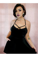 Load image into Gallery viewer, Dorcas Velvet Strappy Skater Dress