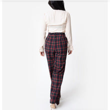 Load image into Gallery viewer, Red and Black Plaid Paper Bag Pants- LAST ONE!
