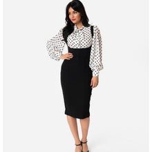 Load image into Gallery viewer, Black Wiggle Suspender Skirt- Size 2XL Last One!