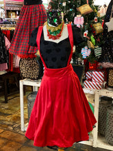 Load image into Gallery viewer, Red Ruth Suspender Flare Skirt