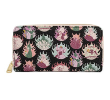 Load image into Gallery viewer, Disney Villains Pastel Flames All Over Print Zip Around Wallet