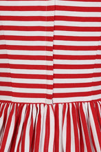 Load image into Gallery viewer, Candice Red and White Striped Swing Dress