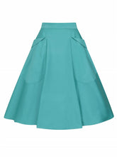 Load image into Gallery viewer, Teal Veronica Classic Cotton Swing Skirt