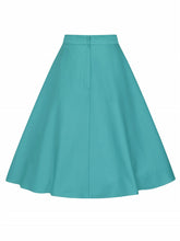 Load image into Gallery viewer, Teal Veronica Classic Cotton Swing Skirt