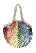 Load image into Gallery viewer, Rainbow Crochet Shopping Bag