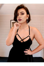 Load image into Gallery viewer, Dorcas Velvet Strappy Skater Dress