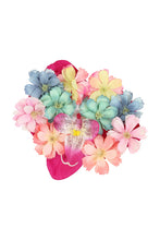 Load image into Gallery viewer, Peach and Teal Annie Hair Flower