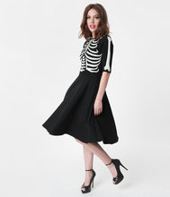 Load image into Gallery viewer, Skeleton Bones Graves Swing Dress
