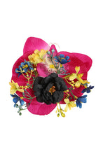 Load image into Gallery viewer, Purple, Black, and Blue Sherry Hair Flower
