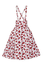 Load image into Gallery viewer, Alexa Strawberry Suspender Swing Skirt- ALMOST GONE!