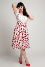 Load image into Gallery viewer, Alexa Strawberry Suspender Swing Skirt- ALMOST GONE!