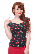 Load image into Gallery viewer, Dolores Cherry Print Top