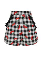 Load image into Gallery viewer, Emilia Gingham Cherry Frills Shorts