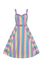 Load image into Gallery viewer, Nova Rainbow Stripes Swing Dress