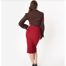 Load image into Gallery viewer, Red Tracy Wiggle Skirt- Size Large