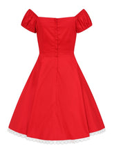 Load image into Gallery viewer, Dolores Red and White Sweetheart Mini Doll Dress