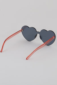Mirror Heart Frameless Sunglasses