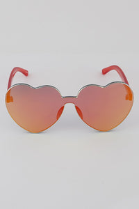 Mirror Heart Frameless Sunglasses