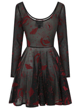 Load image into Gallery viewer, Elena Moth Moonlight Mesh Skater Dress
