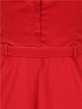 Load image into Gallery viewer, Nova Red with White Heart Trim Swing Dress