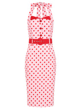 Load image into Gallery viewer, Wanda Pink and Red Polka Dot Pencil Dress