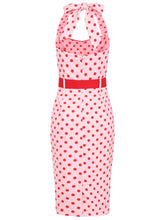 Load image into Gallery viewer, Wanda Pink and Red Polka Dot Pencil Dress