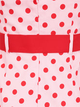 Load image into Gallery viewer, Wanda Pink and Red Polka Dot Pencil Dress