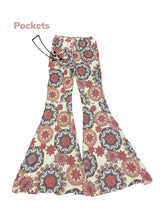Load image into Gallery viewer, Orange Paisley Bell Bottom Leggings- Size Medium Only