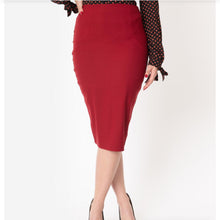 Load image into Gallery viewer, Red Tracy Wiggle Skirt- Size Large