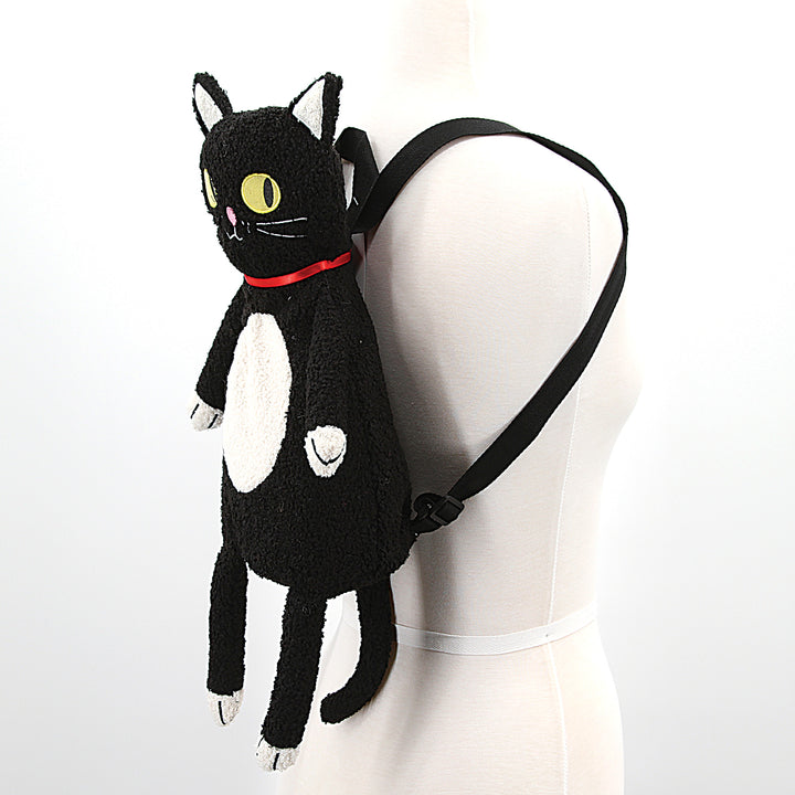 fuzzy black mini backpack Black Cat Fuzzy Friend Mini Backpack – Pink House Boutique