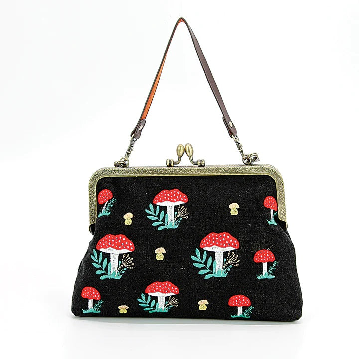 Mushroom Kisslock Handbag
