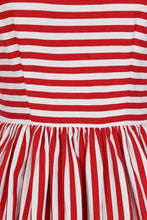 Load image into Gallery viewer, Candice Red and White Striped Swing Dress